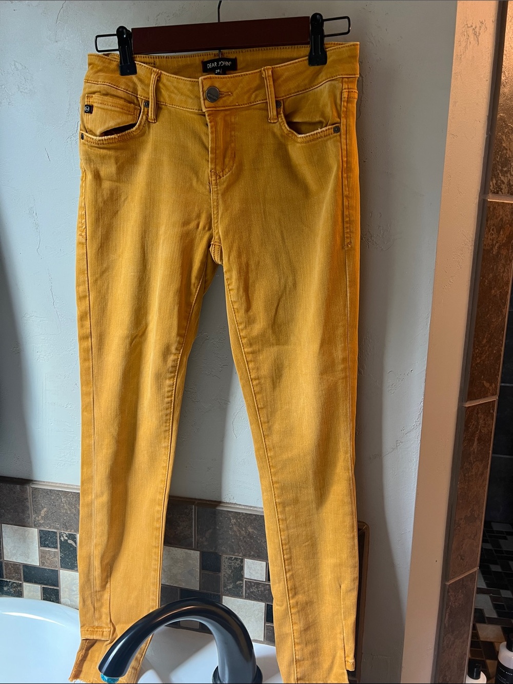 Dear John Mustard Yellow Skinny Jeans - Women's Stretch Denim